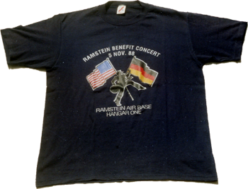 Shirt Story 1994: Benefizkonzert Flugtag Ramstein 1988-Shirt, Frontseite