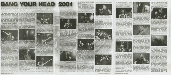''Bang Your Head''-Festival 2001-Story aus EVISCERATE MAGAZINE 1