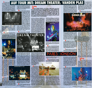 DREAM THEATER/VANDEN PLAS-Tourtagebuch