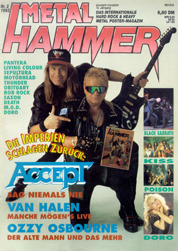 METAL HAMMER 02/93-Cover